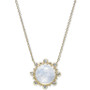 Moonstone & Diamond (1/8 ct. t.w.) Pendant Necklace in 14k Gold, 16" + 1" extender
