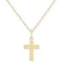 Flat Cross Necklace Set in 14k Gold