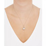 Cultured Freshwater Pearl (9mm) and Diamond Accent Pendant 18" Necklace in 14k Gold