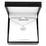 Diamond Football 18" Pendant Necklace (1/10 ct. t.w.) in Sterling Silver