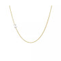 Diamond Asymmetrical Initial 14K Yellow Gold Necklace