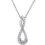 Diamond Infinity Pendant Necklace (1/5 ct. t.w.) in Sterling Silver, 16" + 2" extender