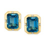 EFFY® London Blue Topaz (6-3/8 ct. t.w.) & Diamond Accent Stud Earrings in 14k Gold