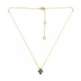 Imitation Blue Sapphire Cluster Pendant Necklace, 16" + 2" extender, Created for Macy's