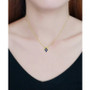 Imitation Blue Sapphire Cluster Pendant Necklace, 16" + 2" extender, Created for Macy's