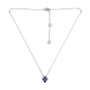 Imitation Blue Sapphire Cluster Pendant Necklace, 16" + 2" extender, Created for Macy's