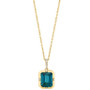 EFFY® London Blue Topaz (4-1/2 ct. t.w.) & Diamond (1/20 ct. t.w.) 18" Pendant Necklace in 14k Gold