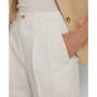Women's Linen-Blend Twill Ankle Pants