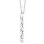 Diamond (1/4 ct. t.w.) Modern Three Stone Pendant in 14k White Gold