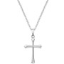 Sterling Silver Necklace, Pointed Tip Cross Pendant
