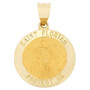 Saint Florian Medal Pendant in 14k Yellow Gold