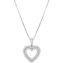 Diamond Heart 18" Pendant Necklace (1/4 ct. t.w.) in 10k White Gold