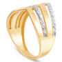 Chevron Multirow Statement Ring in 10k Gold