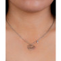Cubic Zirconia Love Heart Pendant Necklace in Sterling Silver, 16" + 2" extender, Created for Macy's
