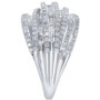 Diamond Multi-Row Cluster Ring (1 ct. t.w.) in Sterling Silver