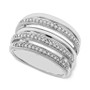 Diamond Multi-Layer Statement Ring (1/4 ct. t.w.) in Sterling Silver