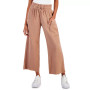 Juniors' Cotton Gauze Wide-Leg Pull-On Pants