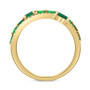 EFFY® Emerald (3/4 ct. t.w.) &  Diamond (1/10 ct. t.w.) Stack Look Double Row Ring in 14k Gold