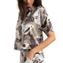 Women's Printed Dropped-Shoulder & Pajama Pants Set