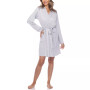 Women's 3 Piece Striped Pajama Robe Set