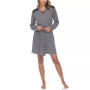 Women's 3 Piece Striped Pajama Robe Set