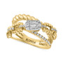 EFFY® Diamond Baguette & Round Open Crossover Ring (1/2 ct. t.w.) in 14k Gold