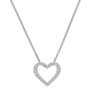 Diamond Heart Pendant Necklace (1/4 ct. t.w.) in Platinum, 18" + 2" extender, Created for Macy's