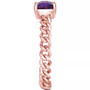 Amethyst Solitaire Chain Link Ring (7/8 ct. t.w.) in 14k Rose Gold-Plated Sterling Silver (Also in Blue Topaz, Emerald, Sapphire and Ruby)