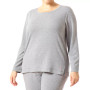 Plus Size Solid Long Sleeve Lounge T-Shirt