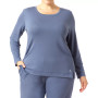 Plus Size Solid Long Sleeve Lounge T-Shirt