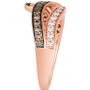 Multicolor Diamond Swirl Ring (1/2 ct. t.w.) in 14k Rose Gold