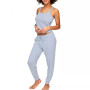 Leelee Women's  Pajama Tank & Jogger Pajama Set