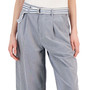 Women's Striped Pleated Wide-Leg Pants