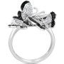 EFFY® White Diamond (3/8 ct. t.w.) & Black Diamond (1/3 ct. t.w.) Butterfly Statement Ring in 14k White Gold
