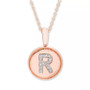 Diamond Accent Initial Pendant in 14k Rose Gold