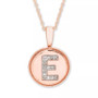 Diamond Accent Initial Pendant in 14k Rose Gold