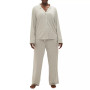 Women's 2-Pc. Notched-Collar Long-Sleeve Pajamas Set