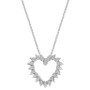 Diamond Heart Pendant Necklace (1/5 ct. t.w.) in Sterling Silver, 18" + 2" extender, Created for Macy's