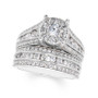 Diamond Halo Bridal Set (2 ct. t.w.) in 14k White Gold