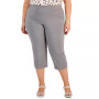 Plus Size Lattice-Hem Capri Pants, Created for Macy's
