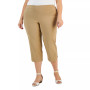 Plus Size Lattice-Hem Capri Pants, Created for Macy's