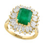 EFFY® Emerald (2-7/8 ct. t.w.) & Diamond (1-5/8 ct. t.w.) Halo Ring in 14k Gold