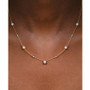 Cultured Freshwater Pearl (4mm) & Diamond Accent Station 17" Collar Necklace in 14k Gold