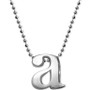 Little Letter by Initial Pendant Necklace in Sterling Silver