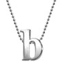 Little Letter by Initial Pendant Necklace in Sterling Silver
