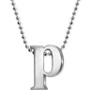 Little Letter by Initial Pendant Necklace in Sterling Silver