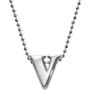 Little Letter by Initial Pendant Necklace in Sterling Silver
