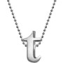 Little Letter by Initial Pendant Necklace in Sterling Silver