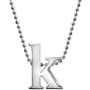 Little Letter by Initial Pendant Necklace in Sterling Silver