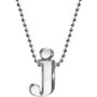 Little Letter by Initial Pendant Necklace in Sterling Silver